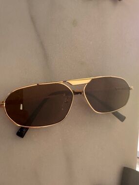 Gold Frame Brown Lens Aviator Sunglasses